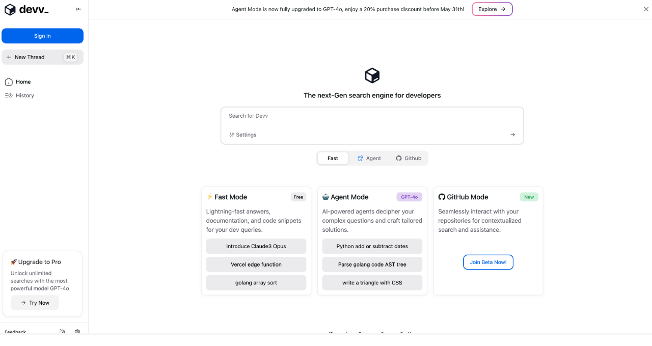 Devv.Ai?。簩殚_發(fā)者設(shè)計(jì)的搜索引擎