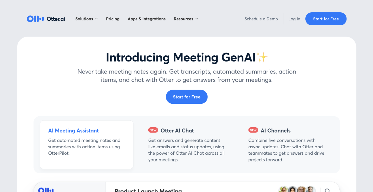 Otter.ai：AI捕捉獲取會議記錄、自動(dòng)摘要、行動(dòng)項(xiàng)目
