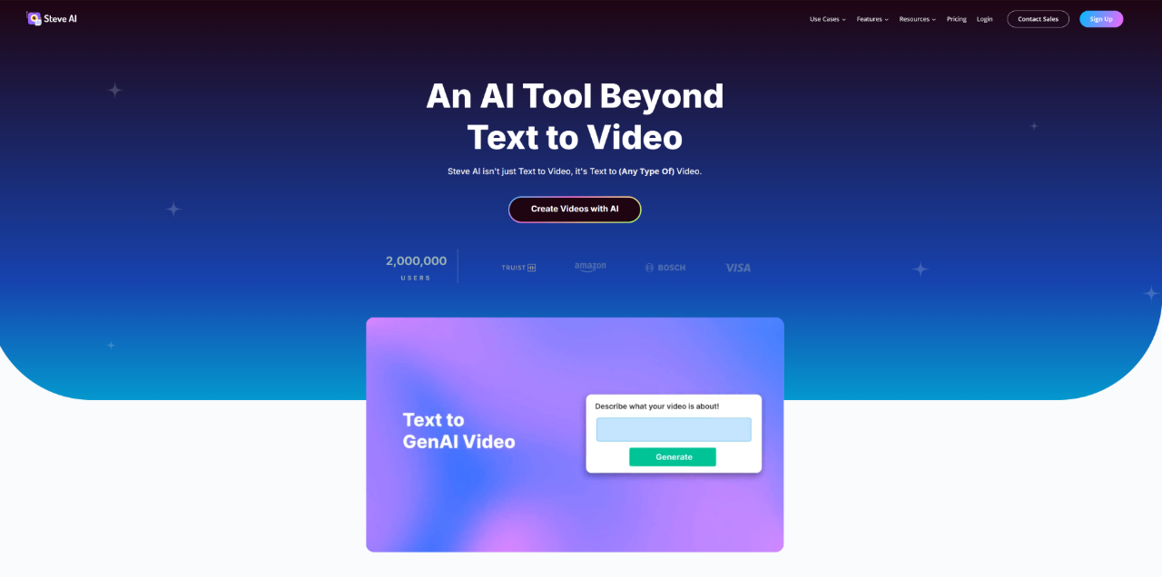 Steve.ai：AI視頻生成神器